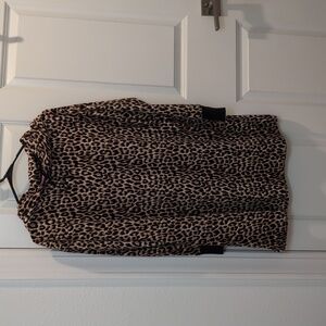 Betsy Johnson | Hooded Leopard Sweatshirt Dress